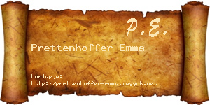 Prettenhoffer Emma névjegykártya